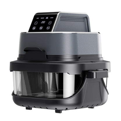 GTPLAYER Airfryer Multifunctional Hot Air Fryer 4 Litre with Easy View Window Glass Container Hi-Fry Automatic Sc