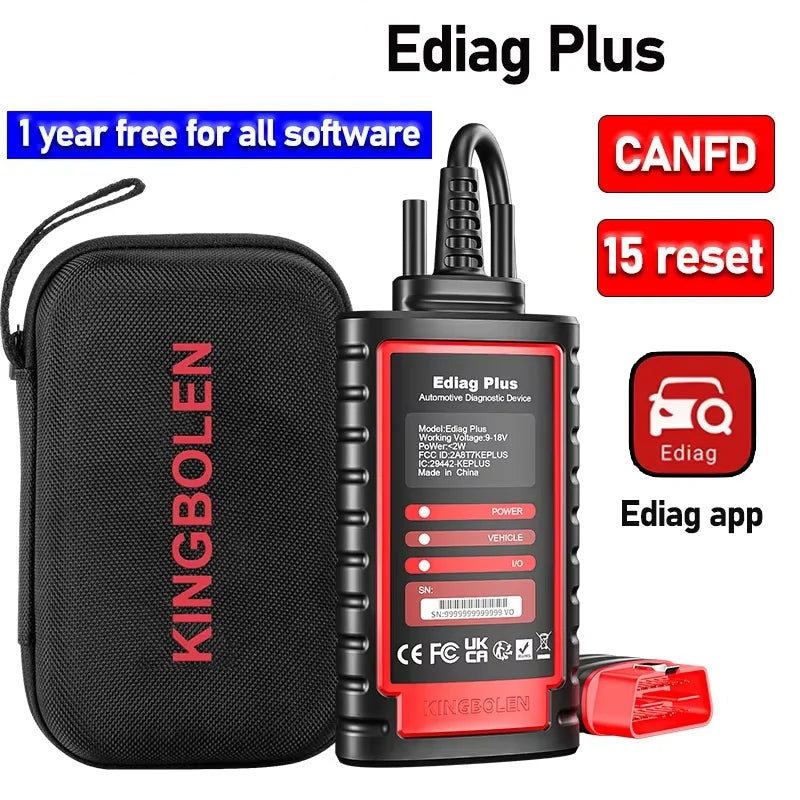 OBD2 Scanner – Diagnoseapparaat – Foutcode Lezer – Auto Uitlezer – Uitleesapparaat – CAN FD Protocol – 16 Reset Functies