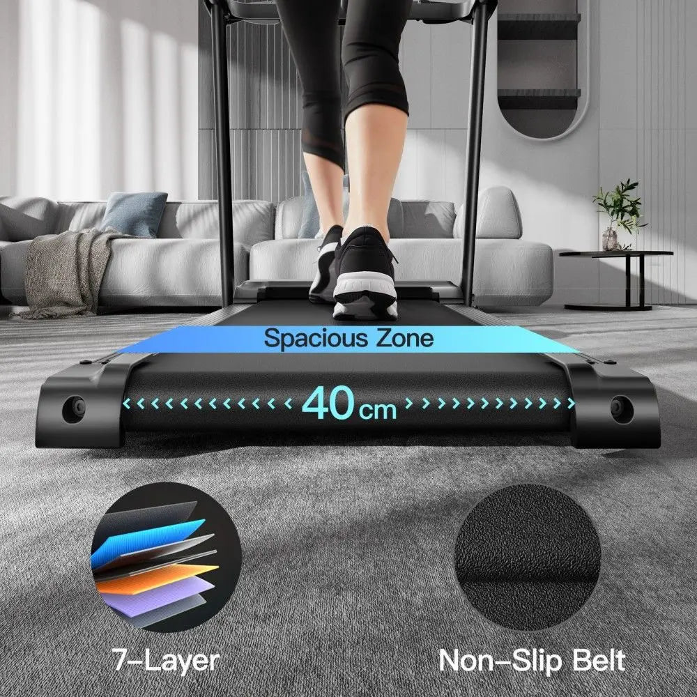 ROBORE P9 Folding Treadmill for Home 14KM/H with Heart Rate Sensor, Muti-Function, 3.0HP Brushless Motor, 136kg Weight Capacity