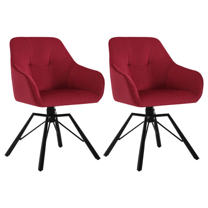 Eetkamerstoel – Draaistoel – Keukenstoel – Stoel Met Armleuning – Kuipstoel – Velvet Bekleding – 360° Draaibaar – Max. 120 kg Belastbaar