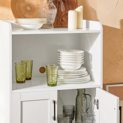 SoBuy FSB47-W Sideboard with 2 shelves and 2 doors microwave wardrobe dresser Kitchen wardrobe hallway wardrobe side wardrobe