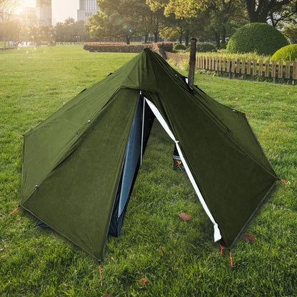 Ultralichte Tipi Tent met Schoorsteen & Dubbele Laag - 1 Persoons - Bushcraft Hot Tent voor 3 Seizoenen