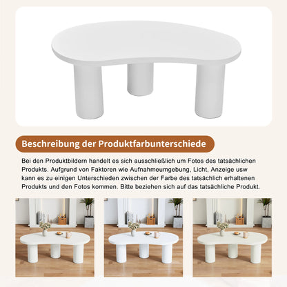 Halve Maan Salontafel – Bijzettafel – Woonkamertafel – Moderne Tafel – MDF Tafelblad – PVC Poten – Anti-Kras Viltjes