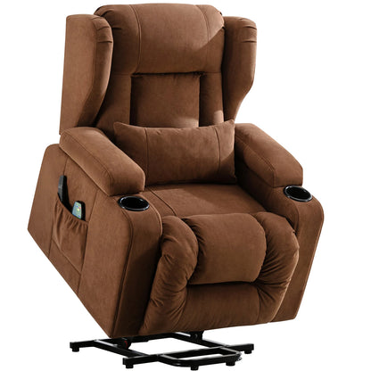 Sta op Stoel – Relaxfauteuil – Massagefauteuil – Elektrische Fauteuil – TV Stoel – Flanellen Bekleding – Verstelbare Rugleuning en Voetensteun