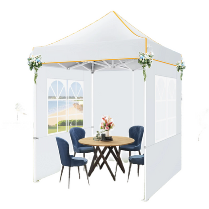 Partytent –  Pop-Up Luifel – Zonnescherm – Overkapping – Tuinpaviljoen – Waterdicht Oxford Doek – Verstelbare Hoogte - 2 x 2 Meter - Wit