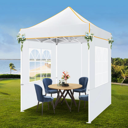 Partytent –  Pop-Up Luifel – Zonnescherm – Overkapping – Tuinpaviljoen – Waterdicht Oxford Doek – Verstelbare Hoogte - 2 x 2 Meter - Wit