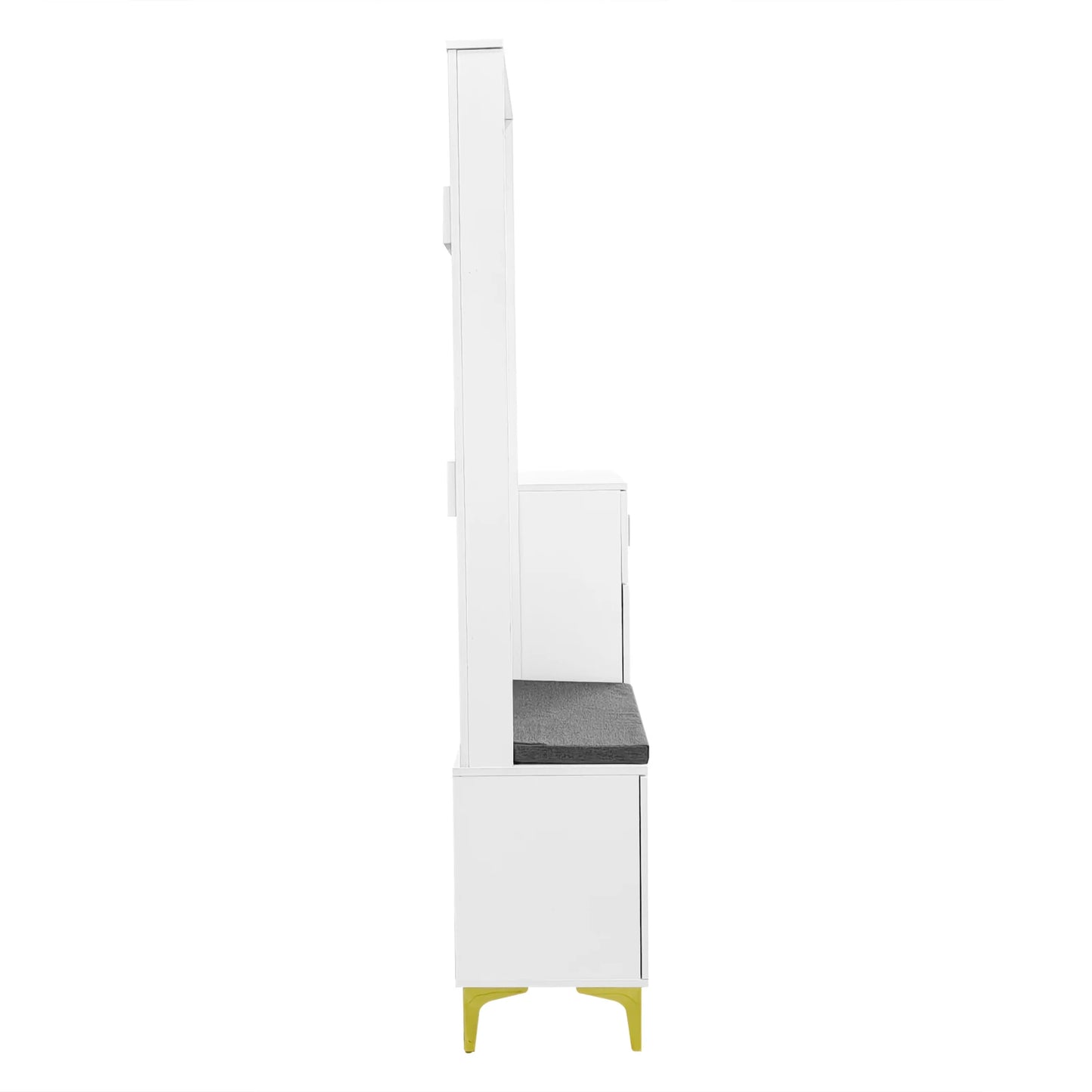 Kledingkast – Garderobekast – Opbergkast – Halmeubel – Push-To-Open Deuren – Verstelbare Planken – Soft-Close Scharnieren - 60.5 x 180.5 x35.2 cm - Wit