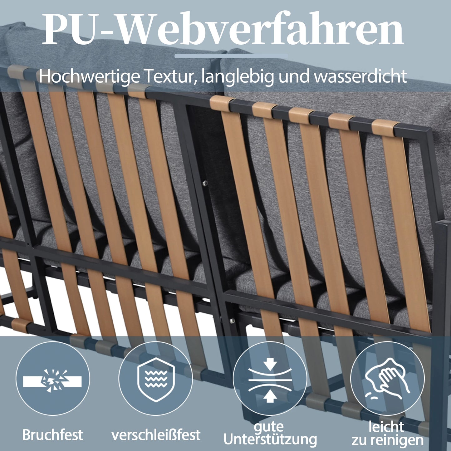Loungeset Buiten – Hoekloungeset – Tuinmeubel – Balkonset – Terrasmeubel – Gegalvaniseerd Stalen Frame – Dikke Comfortabele Kussens