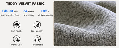 Bureaustoel – Ergonomische Bureaustoel – Werkstoel – Kantoorstoel – Stoel Met Ademend Textiel – In Hoogte Verstelbaar – Schommelbaar Tot 130° - 49 x 49 x 105 cm - Grijs - QUORE