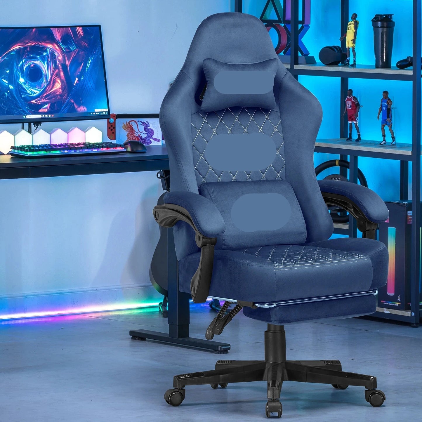 Gamingstoel – Gamestoel – Bureaustoel – Game Stoel – Racing Chair – Ergonomisch Design – Verstelbare Voetensteun