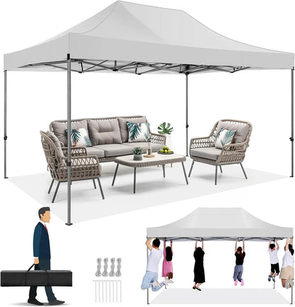 Partytent – Tuinpaviljoen – Overkapping – Tent – Waterdicht – 3 X 4,5 Meter – UV-Bescherming 50+ - Wit