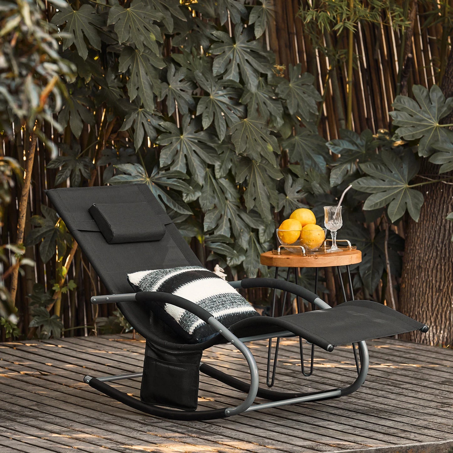 Tuinligstoel – Tuinstoel – Ligstoel – Relaxstoel – Strandstoel – Rood – Weerbestendig Frame – Ademend Synthetisch Textiel