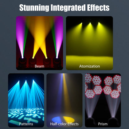 200W LED Moving Head Licht – Podiumverlichting – Discobelichting – DJ Licht – Effectlamp – EU Plug – Zoomfunctie 8°-40° – 18CH DMX512 Controle