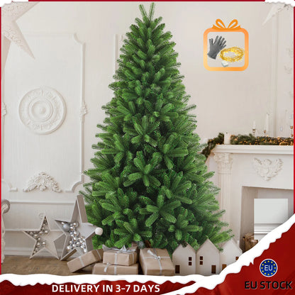 Kunstkerstboom met witte sneeuw – Kunstboom – Nep kerstboom – LED kerstboom – Kerstdecoratie – 235 cm hoog – Warmwitte LED verlichting met 8 standen