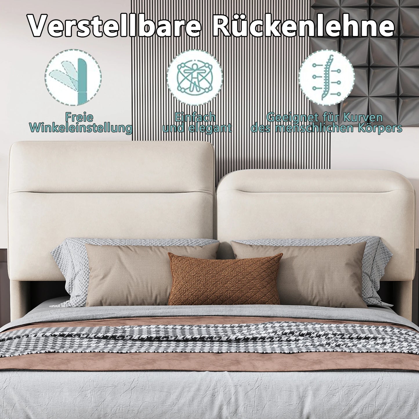 Bed 160x200 cm – Tweepersoonsbed – Slaapbed – Ledikant – Bedframe – Met Opbergruimte – Verstelbare LED-Verlichting