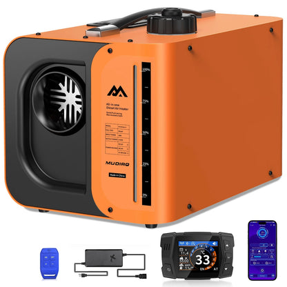 Dieselverwarming – Diesel Kachel – Camper Verwarming – Tentverwarming – Garageverwarmer – 8KW Vermogen – CO Bescherming met Automatisch Uitschakelen en Alarm - QUORE