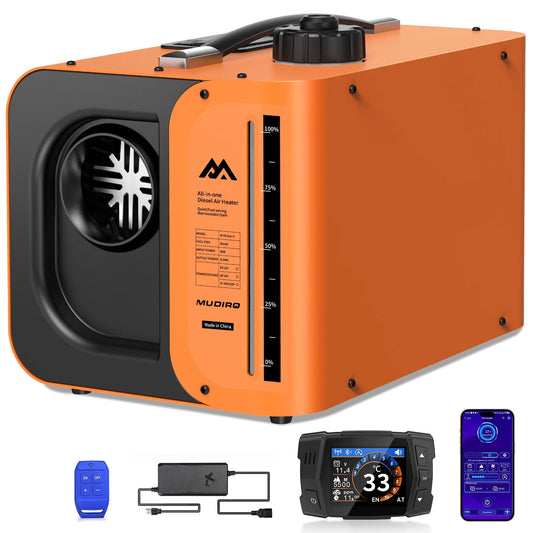 Dieselkachel – Dieselverwarming – Caravankachel – Camperkachel – Ruimteverwarmer EU Plug – 8KW Vermogen – Ingebouwde CO Veiligheidssensor - QUORE