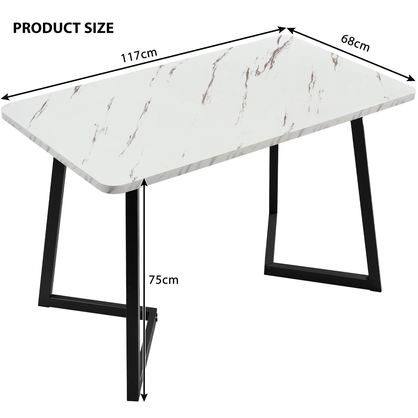Eettafel Set – Eettafel Met Stoelen – Tafel En Stoelen – Velours Stoelen – Ruimtebesparend – Draagkracht 150 Kg - Zwart