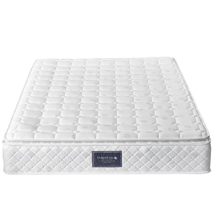 Rosahqnda spring core mattress 7-zone cold foam mattress pocket feathers quipped microfiber cover H3 hardness 25 cm height