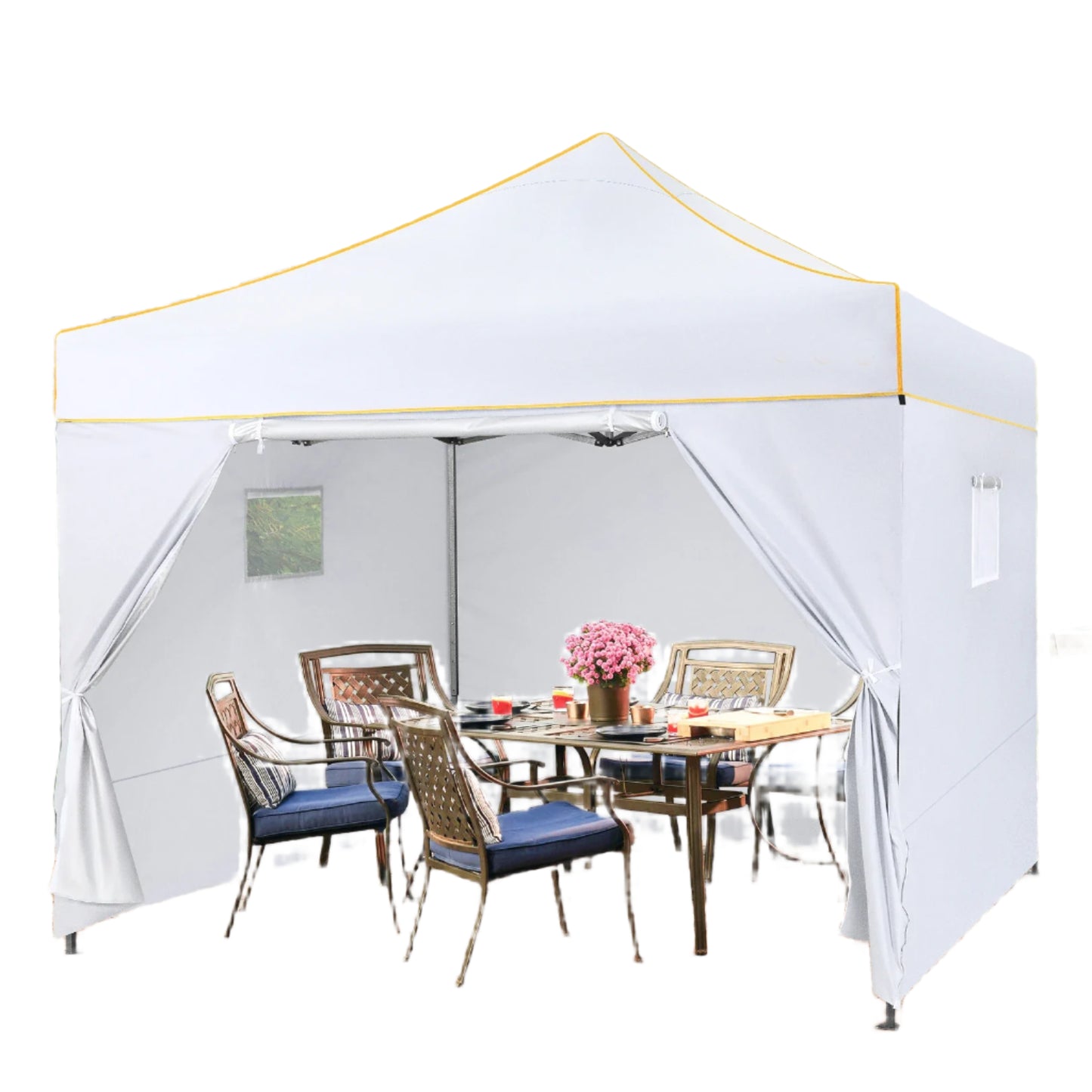 Partytent – Schaduwdoek – Vouwtent – Waterdicht Frame – UPF 50+ Zonbescherming - 3x3 m - Wit
