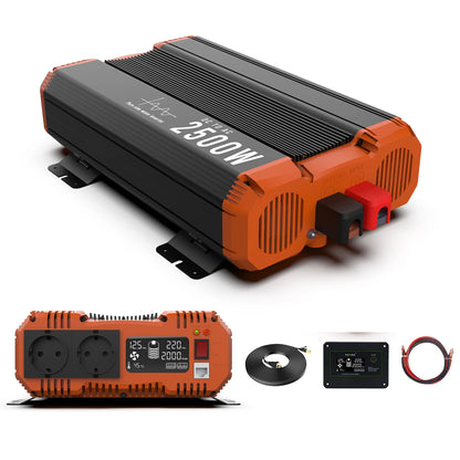 Pure Sine Wave Omvormer – Zuivere Sinus Omvormer – 24V Naar 220V – 3500W Vermogen – LCD Display – Laag Energieverbruik
