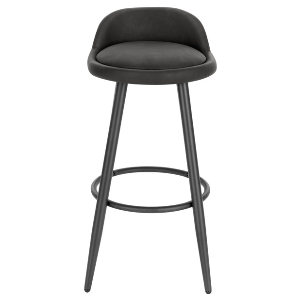Barkruk - Bar stoel - Bar stoelen set 2 - Cafékruk Barmeubilair - Bar gereedschap cocktails - Fluwelen barkrukken - 120 kg - Antraciet leer