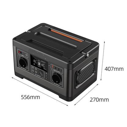 Draagbare Powerstation – Portable Accu – Noodstroom – Camping Accu – 520Wh Capaciteit – 600W Continu Vermogen