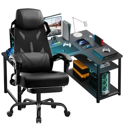 Gamestoel – Gaming Stoel – Bureaustoel – Game Stoel – Racing Chair – Verstelbare Zit- en Rugleuning – 360° Draaibaar Met Geruisloze Wielen