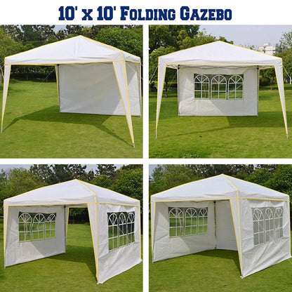 Partytent – Vouwtent – Tent – Schaduwdoek – Waterdicht – UV-Bescherming 50+ - Metalen Frame –  3 x 3 Meter - Wit
