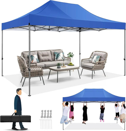 Partytent – Tuinpaviljoen – Overkapping – Tent – Waterdicht – 3 X 4,5 Meter – UV-Bescherming 50+ - Marineblauw