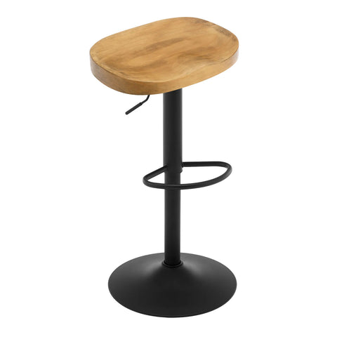 Barkruk - Bar stoelen - 1 pcs Industriële houten barkruk- Bar Furniture - 360° verstelbaar - 6.2kg - Dark wood