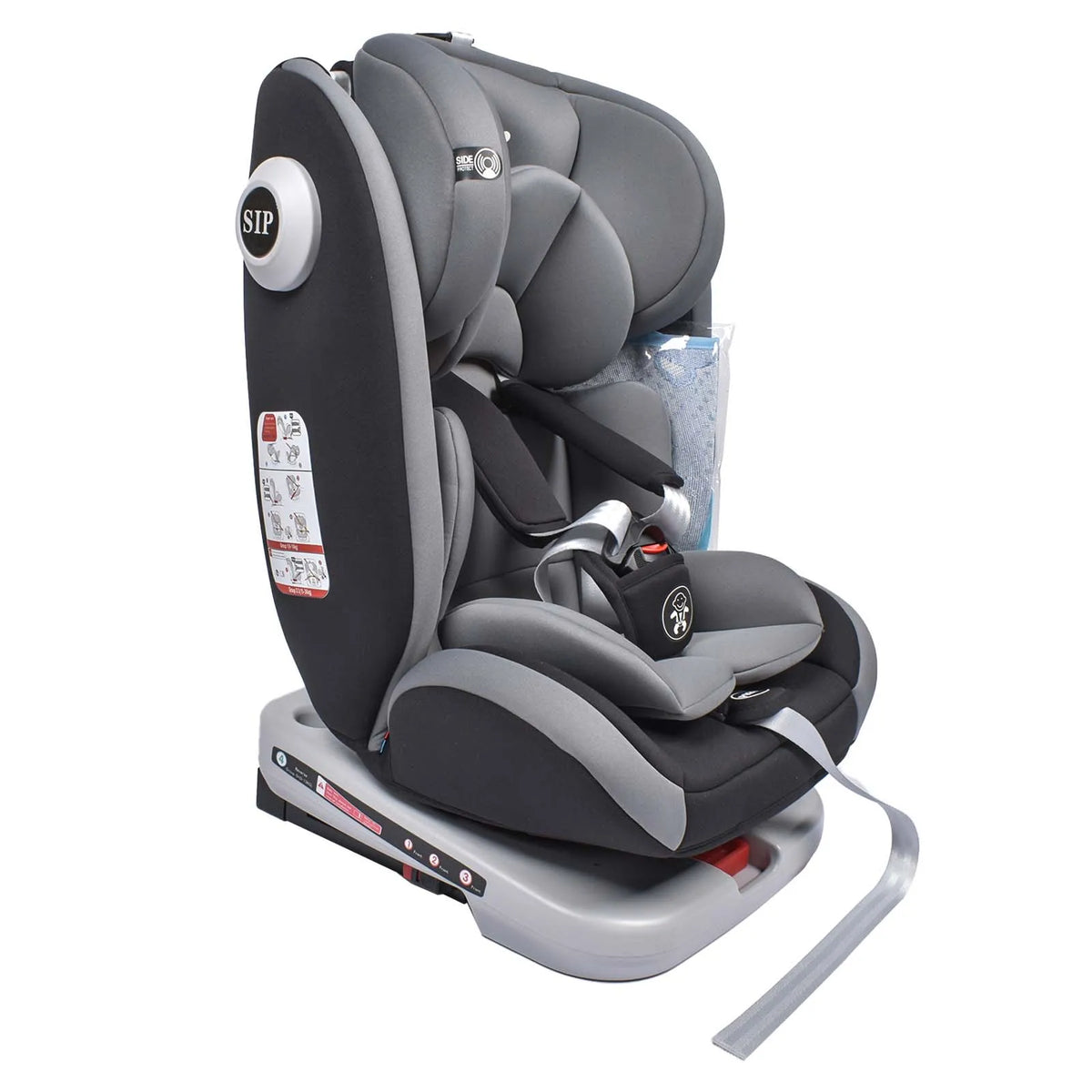 Baby Autostoel - Baby-Autostoeltje - Baby Autostoel Draaibaar - Autostoel - 360° Draaibaar - 5-punts veiligheidsgordel - Kinderautostoel - 9-36kg - 0-12 Years - Grijs