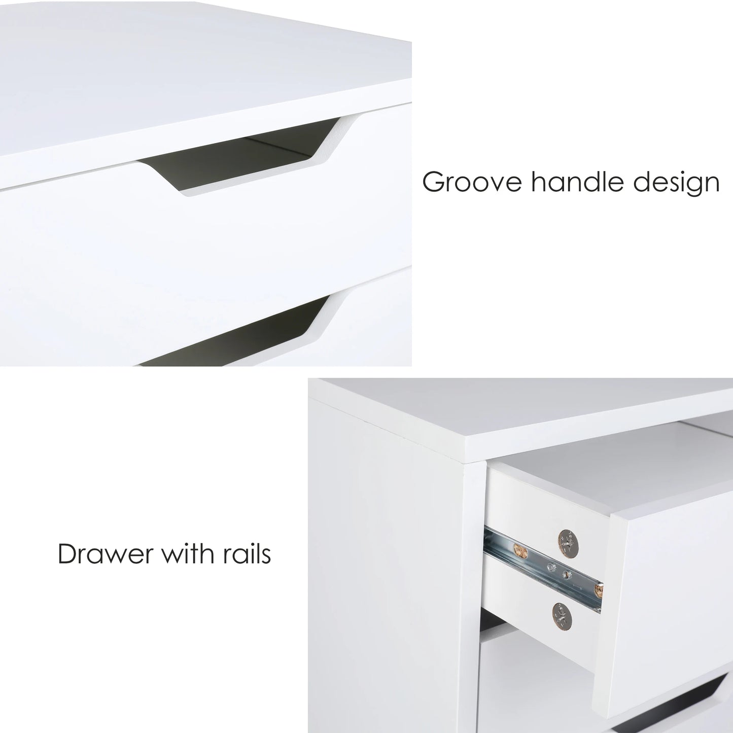 Ladekast - Opbergkasten - Organizer - Dressoir - Woonkamer - 24,3 cm x 45 cm x 40 cm - Wit