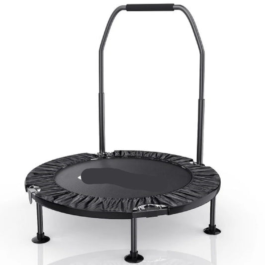 Fitness Trampoline - Mini Trampoline - 40 Inch - Vouw - Fitness Rebounder - Max. Gewicht 150KG - Indoor Oefening met Handgreep - Zwart - QUORE