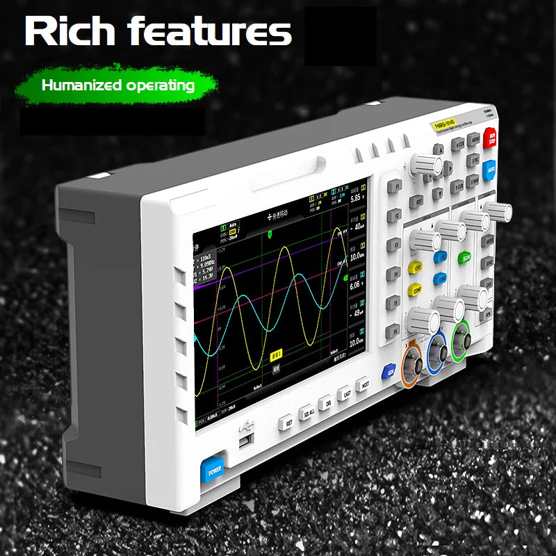 Oscilloscoop – Signaalgenerator – Meetinstrument – Elektronisch Testinstrument – FNIRSI-1014D Standard – 2 Kanalen 100 MHz – 7 Inch Kleurenscherm