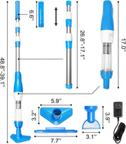 Cordless Stick Vacuum Cleaner - Stick Vacuum Cleaner - Vacuum Cleaner - Cordless Stick Vacuum Cleaner - Powerful Suction - 3 In 1 - IPX8 - 1600mAh - Blue