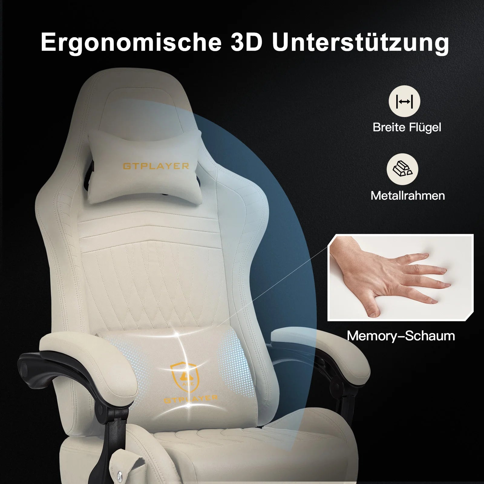 Gamingstoel – Bureaustoel – Gamestoel – Draaistoel – Bureaufauteuil – Rood – Ingebouwde Speakers – Verstelbare Voetsteun en Rugleuning - QUORE