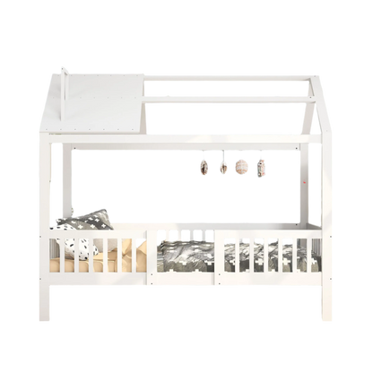 Kinderbed – Huisbed – Kinderbedden – Peuterbed – Houten Bed – 90x200 Cm – Valbeveiliging