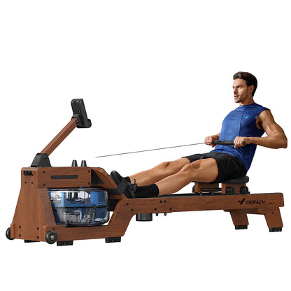 Houten Waterroeimachine – Roeitrainer – Fitnessapparaat – Cardio Rower – Home Gym Roeier – FSC Houtframe – Waterweerstand Met Bluetooth Monitor