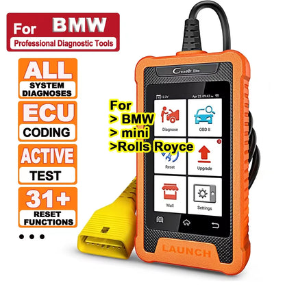 OBD Scanner - OBD2 - Auto Scanner - Auto uitlezen - Diagnose Apparatuur voor Auto's - Autoscanner - Autodiagnosetool - ECU-Codering - Actieve Test - Slimme Diagnose - 30+ Resetservices - OE-Niveau Diagnose - voor BMW