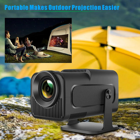 One Zisa - HY300 Mini - Beamer - Projector Beamer - Mini Meamer - 1920x1080dpi - Automatische focus - met WiFi - Android 11 - Zwart