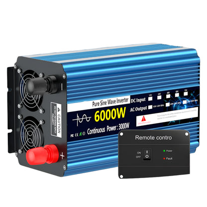 Omvormer – Power Inverter – Spanningsomzetter – Stroomomzetter – 6000W Continu Vermogen – Pure Sinusgolf Uitgang - 24V