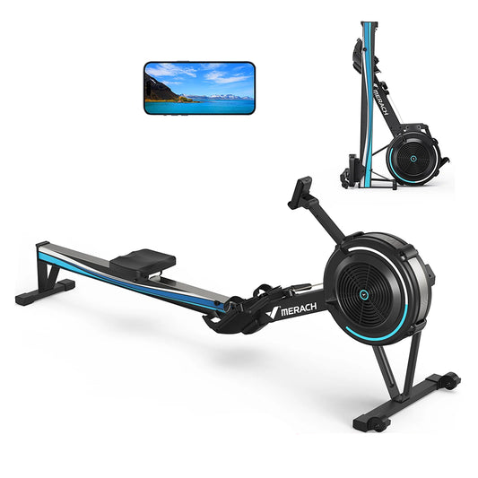Roeimachine – Indoor Rower – Fitness Roeier – Workout Machine – Ergometer – 10 Niveaus Luchtweerstand – Ergonomisch Verstelbaar Zadel - QUORE