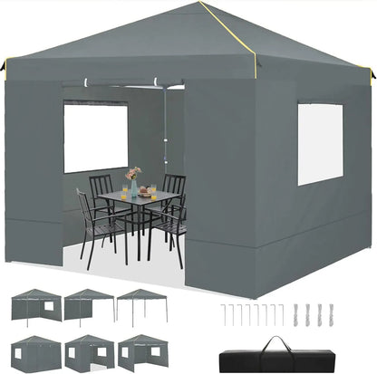 Tuinpaviljoen – Tuinkamer – Tuinoverkapping – Pop-Up Tent – 3x3 Meter – Waterdicht – UV-Bescherming - Grijs