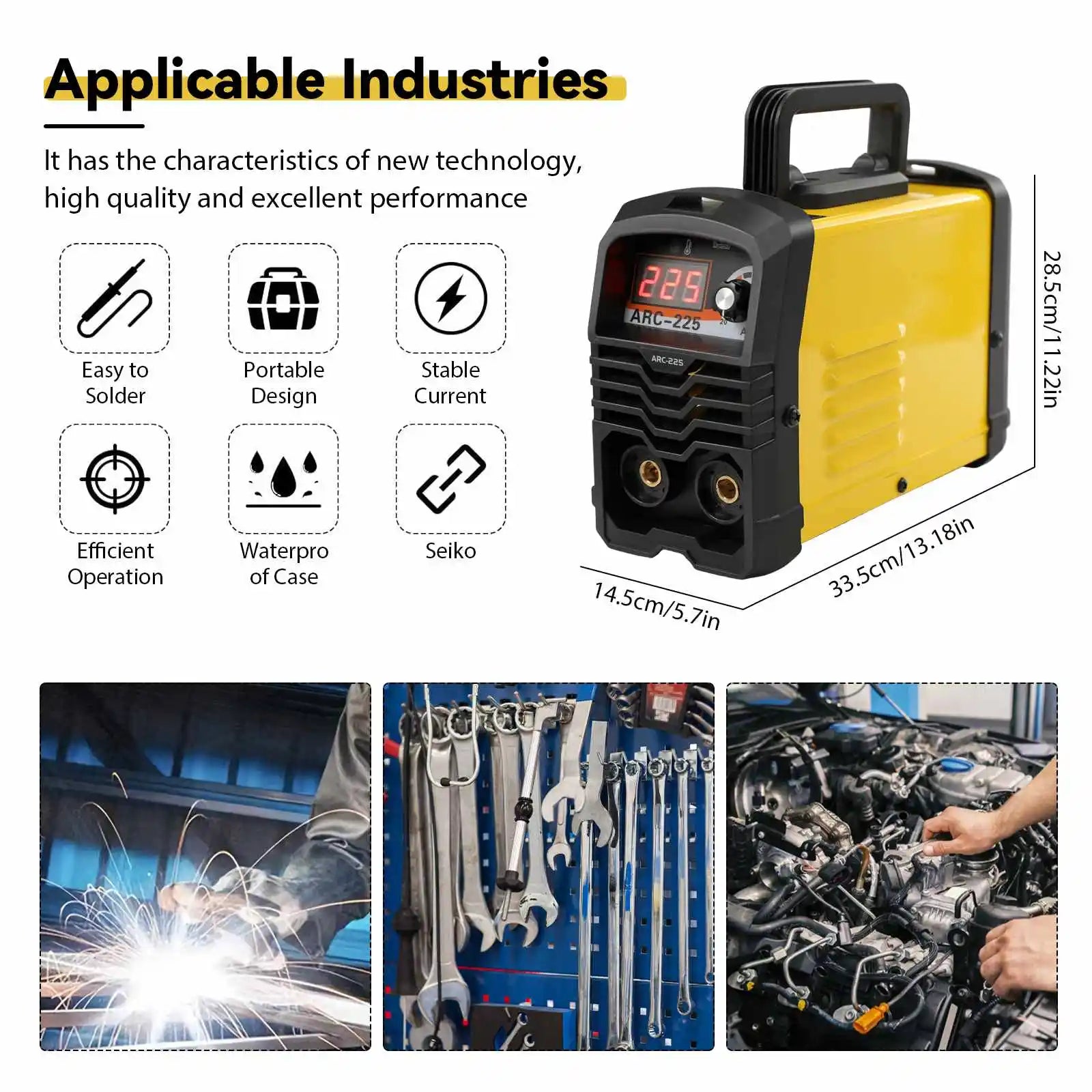 Lasapparaat - Inverter - Draagbaar - Elektrisch - 300A - 3500W - Volautomatisch Elektrisch Lasapparaat voor Thuis en Industrieel Gebruik - QUORE