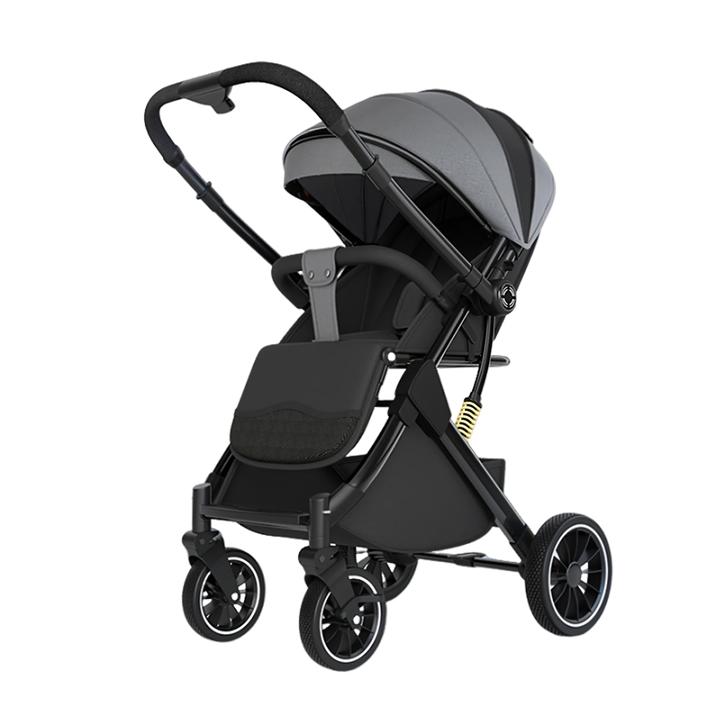 Kinderwagen – Wandelwagen - Babywagen – Inklapbaar - Compact en Opvouwbaar - Lichtgewicht - Comfortabel - Veilig – Schokabsorptie - Grijs
