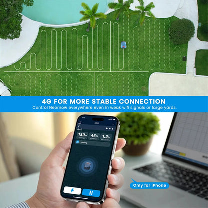 Robotmaaier – Robotgrasmaaier – Tuinmaaier – Gazonmaaier – Maairobot – Bluetooth & Wifi – 350 m² Maaicapaciteit – IPX5 Waterbestendig Blue Variant
