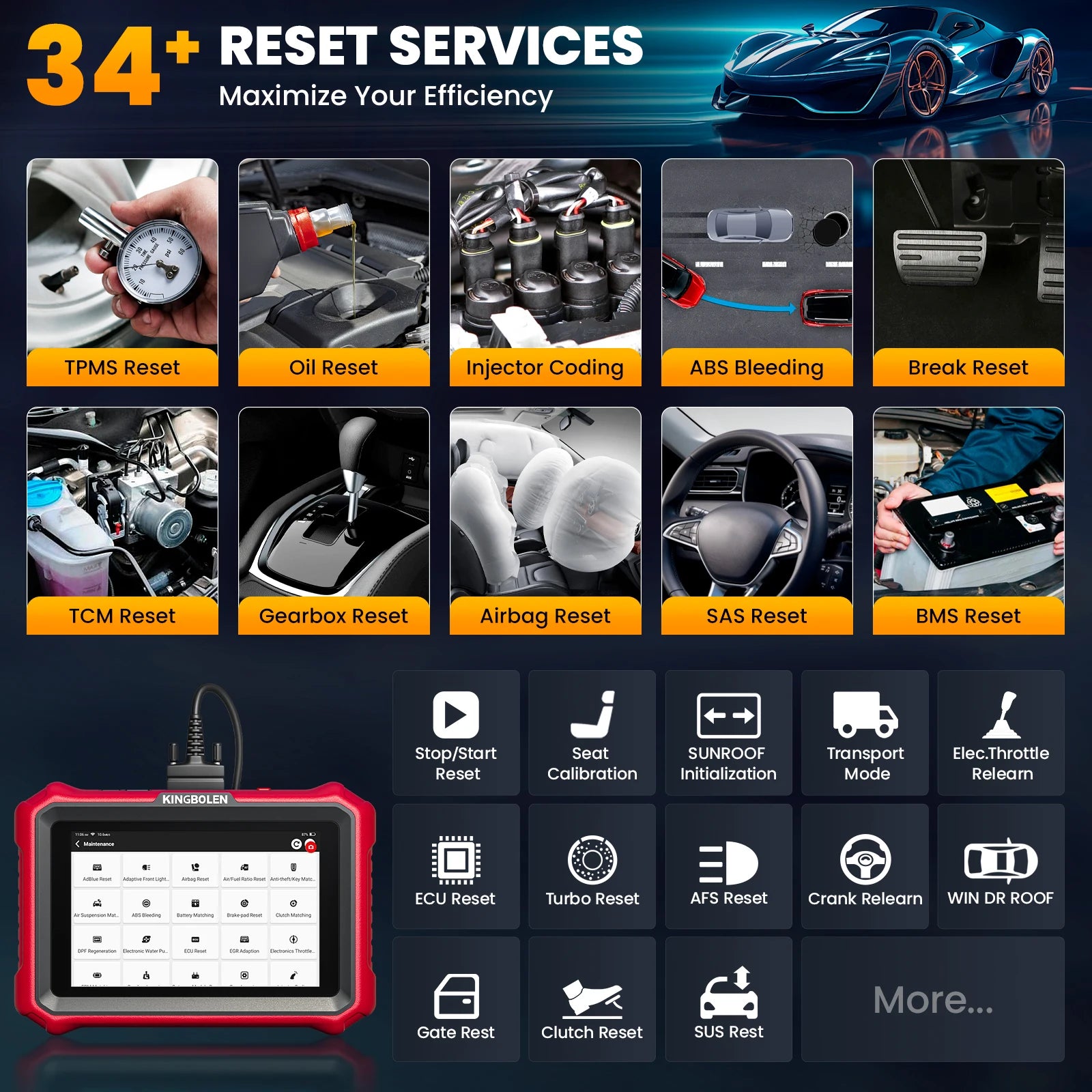Diagnoseapparaat – OBD2 Scanner – Auto Uitleesapparaat – Codelezer – Scan Tool – Bi-directionele Controle – 34+ Resetfuncties – ECU Codering – CAN FD & DoIP Protocols - QUORE
