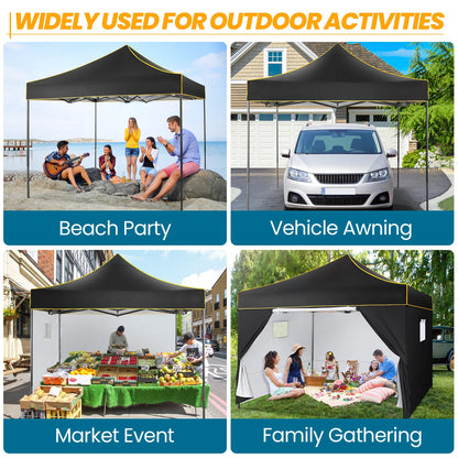 Tuinpaviljoen – Partytent – Opvouwbare Tuinfeesttent – Overkapping – Feesttent – 3x3 Meter – Water- En UV-Bestendig - Zwart