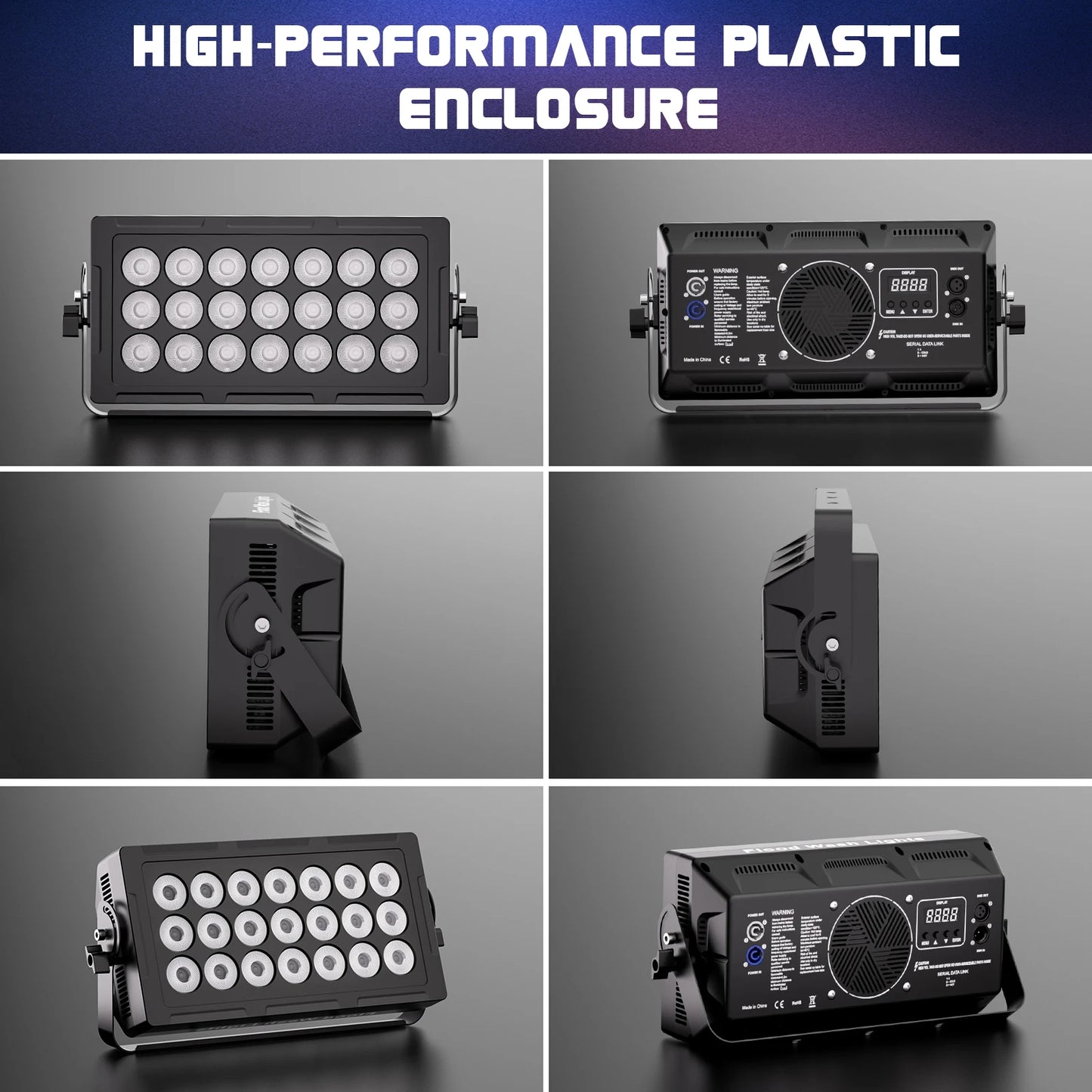 LED Wall Washer – RGBW LED Lamp – Uplight – Stagedecoratie – Feestverlichting – 2 Stuks – 315W Vermogen – DMX512 Stuurbaar
